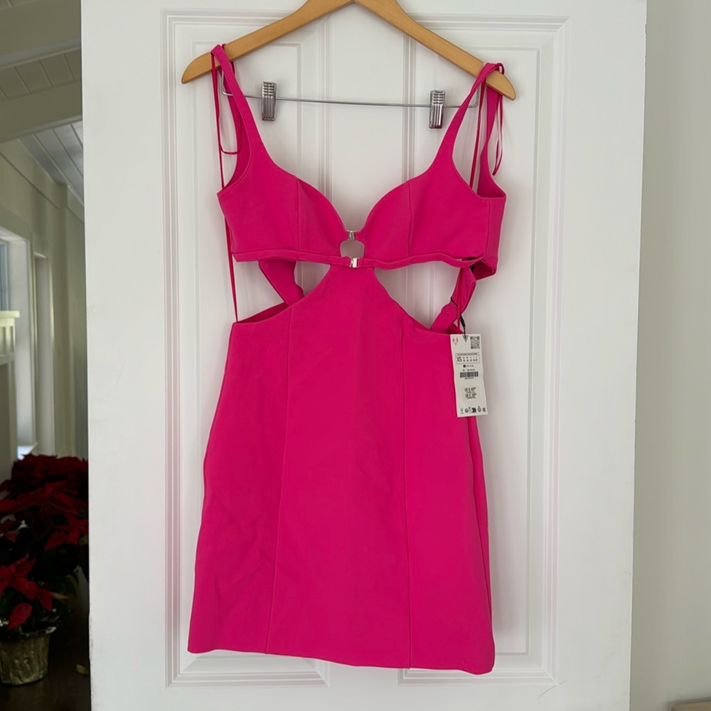 Bright pinkk Zara dress, new with tags
